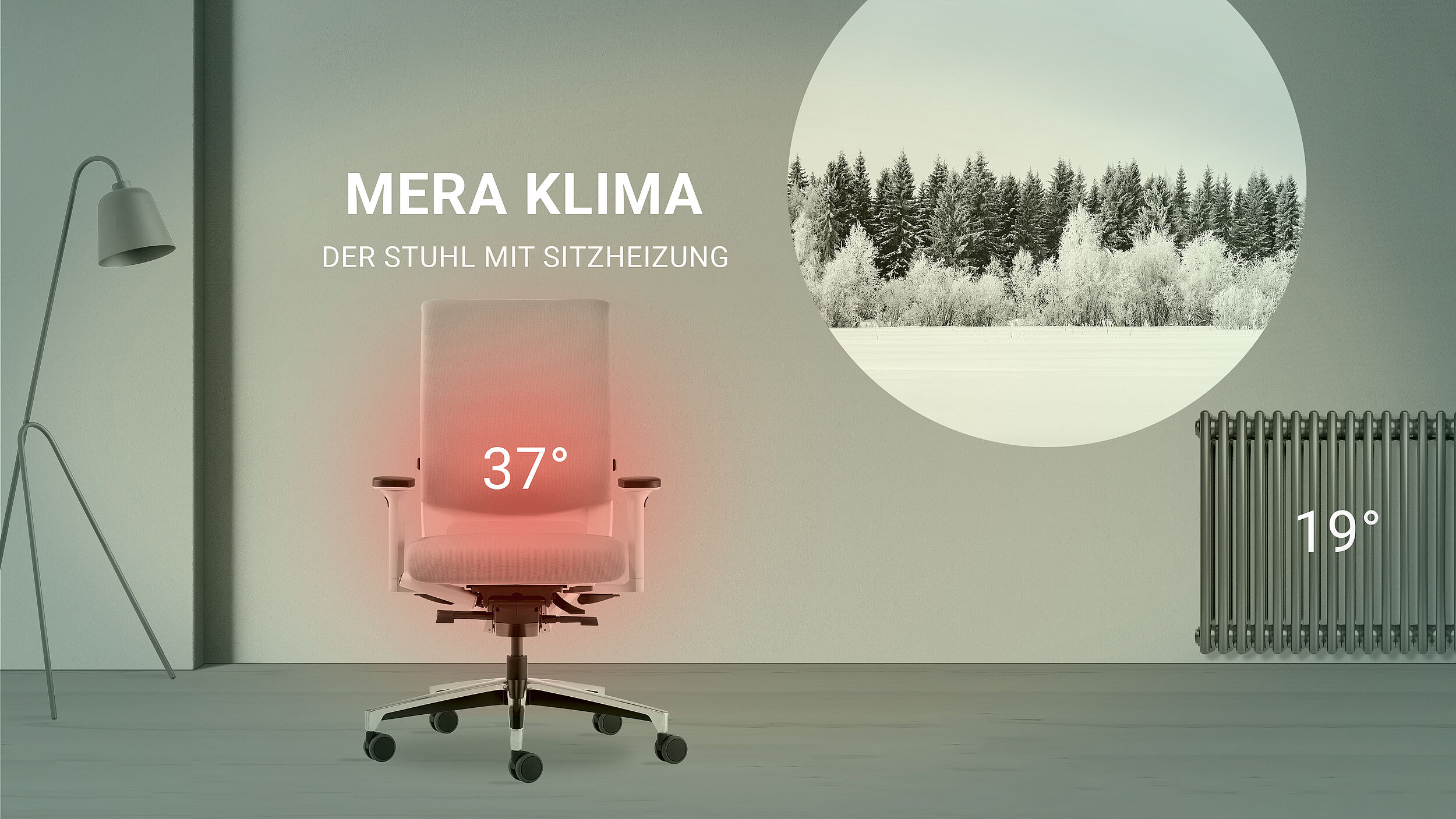 Klöber Mera Klimastuhl mit Heizung und Lüftung-Kühlung